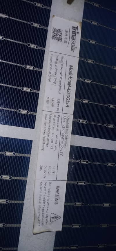 Trina solar 8 panels 435 watt Bifacial
