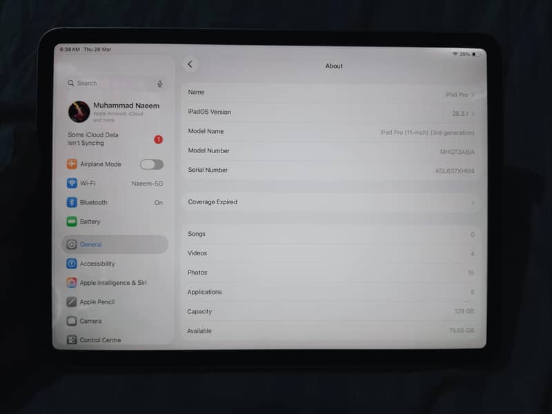 iPad Pro M1 3rd Generation 6