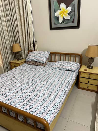 Deyaar Wood Bed Set with chairs & table