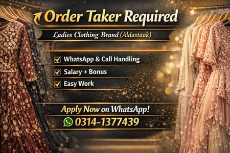 Need orders taker for brand