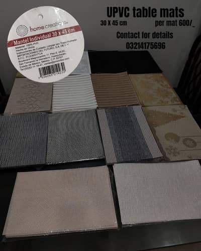 upvc and leather waterproof china-imported outdoor & indoor table mats