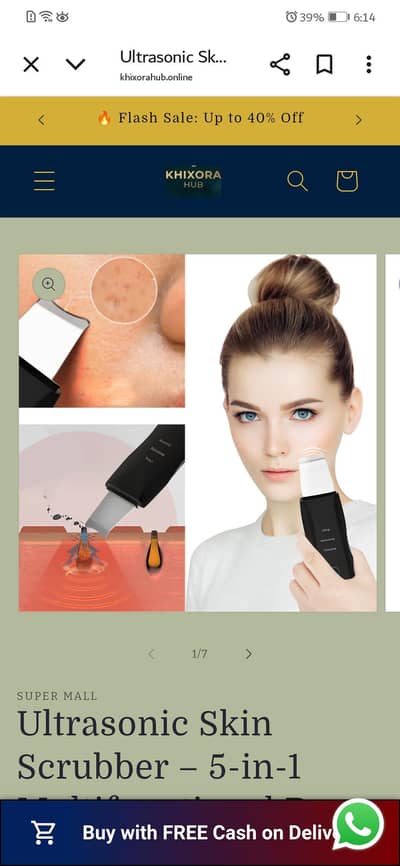 Ultrasonic Skin Scrubber 5 in 1