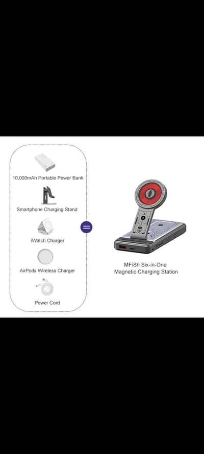 Mfish six in one magnetic charging station