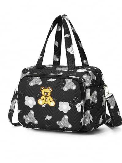 Cute Bear Print Handbag & Shoulder Bag for Girls