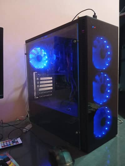 Gaming PC Full Set  21  DELL Borderless LED, 8GB RAM 1GB GPU 128GB SSD