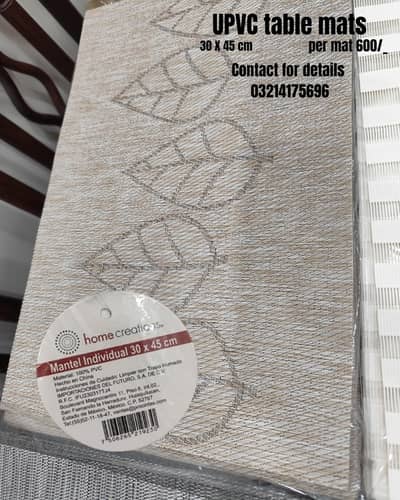 TABLE MAT BRAND HOTEL OUTDOOR INDOOR IMPORTANT ALL PAKISTAN DELIVERY
