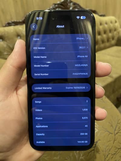 Iphone 17 Air Non pta