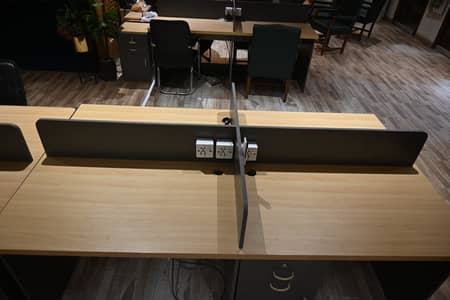 4 Person Office Workstation for Sale – Slide Used (Like New)