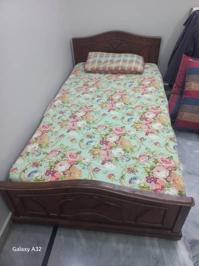 single Wooden bed with Master Molty Foam