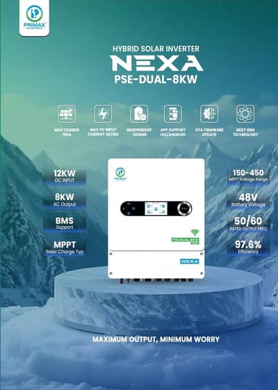 NEXA PSE Dual 8KW Hybrid Solar Inverter High Efficiency