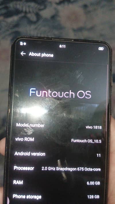 vivo v15 pro all OK original panel fingers working 6/128