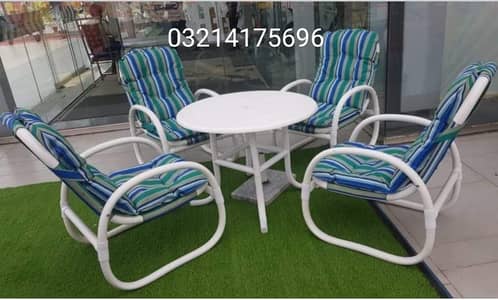 OUTDOOR UPVC RATTAN FURNITURE SOFA SET CHAIRS TABLE UMBRELLA