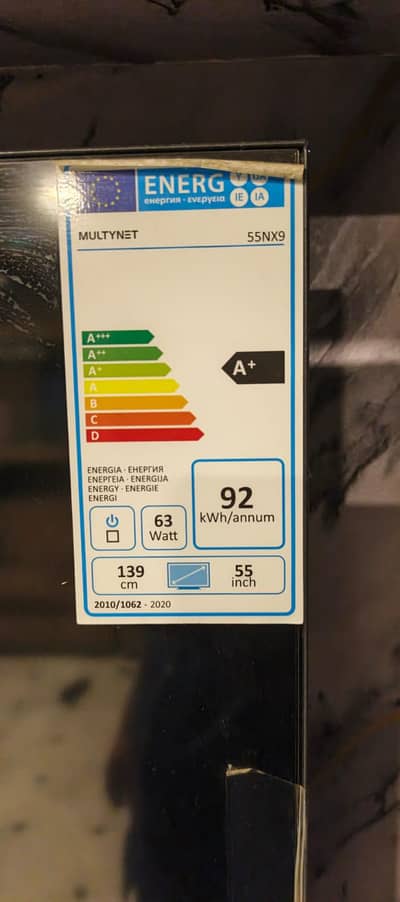 multynet led 55 inch android 1 year used