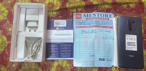 redmi 9 with all box