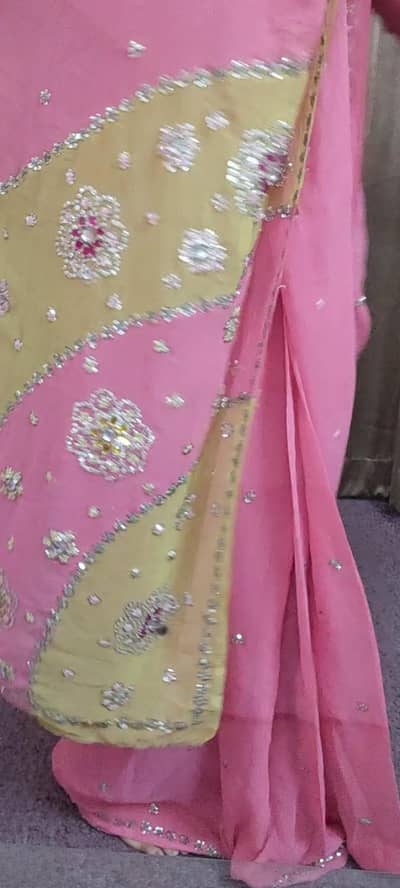 beautiful luxury fancy Kundan Indian saree with blouse