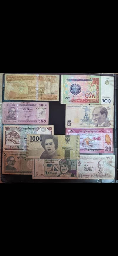 16 banknotes of 15 different countries,,, best collectible