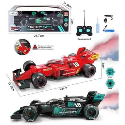Kids Formula 1 RC Car with Spray & Light Effects