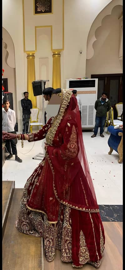 Designer-Grade Maroon Velvet Bridal Lehenga