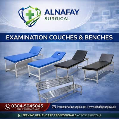 Examination Couch & Hospital Bench, Medical Exam Table Clinic Bed