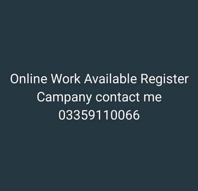 Online Work Available Register Campany