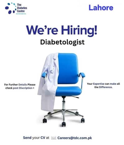 Diabetologist Job Offer – The Diabetes Centre Lahore