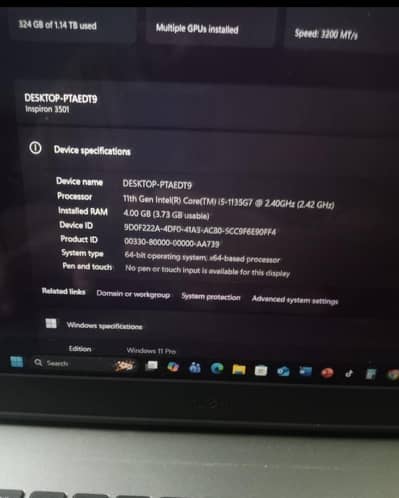 dell 11 generation laptop 2gb graphic card