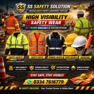 safety jeckets ,vest ,worker jeckets,halmet, safety helmet ,baton rod