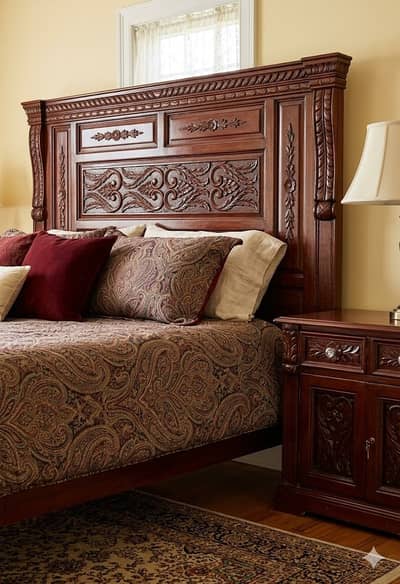 Bed Set | Wooden Bed | Luxury Bed | King Size Bed | Dressing For Sale