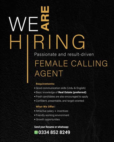 Female Calling Agent