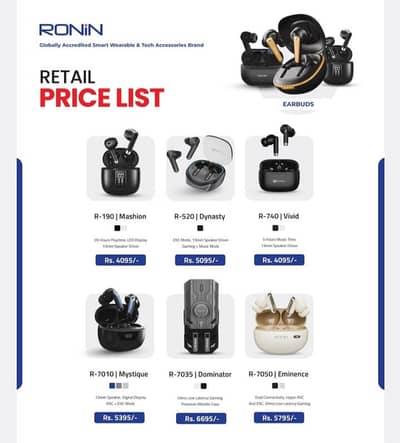 Ronin Wireless Earbuds | R -190 / R 520 / R 740 / R-7010 / R-7035