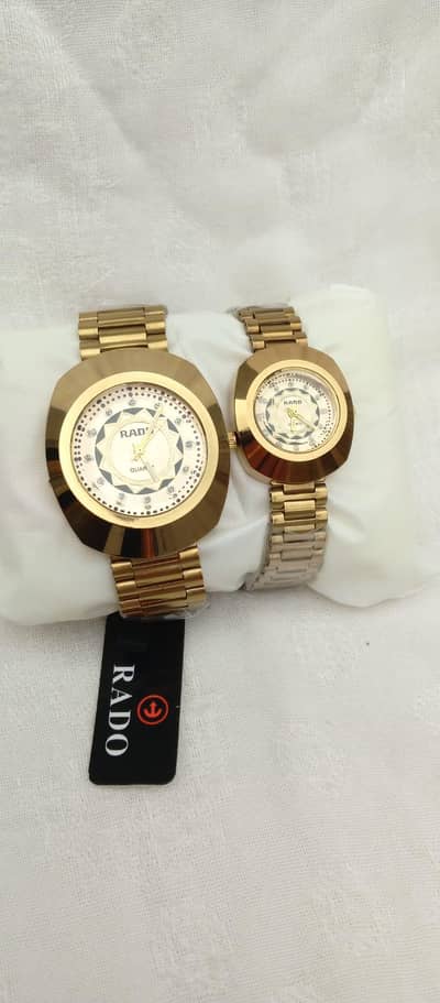 Golden Couple Watches Set | Stylish Watches for Men & Women