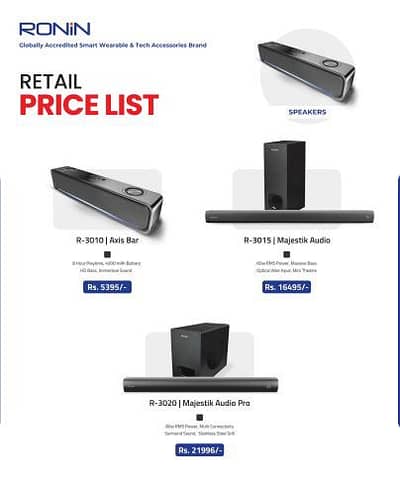 Brand New Ronin Soundbars & Speakers – R-3010, R-3015, R-3020