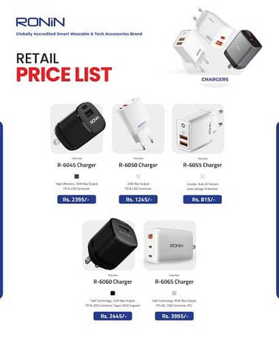 Ronin Original Chargers Full Range – 20W to 140W