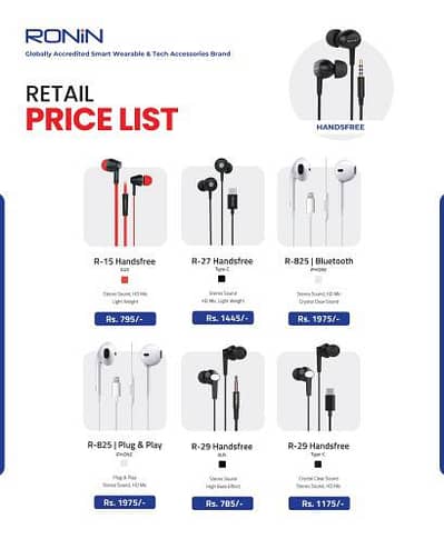 Ronin Original Handsfree & Gaming All Models Available!