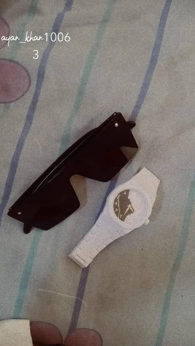 white aura watch and sunglasses sale: