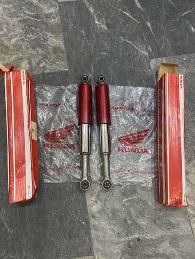 Original Honda 70cc Rear shocks observer Red pair