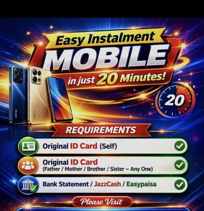 Phones available on easy installment