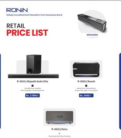 Brand New Ronin Speakers & Home Theater – Majestik, Reverb, Retro