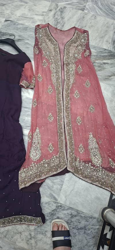 Beautiful Chiffon Maxi – Pink/Purple | Medium | Good Condition