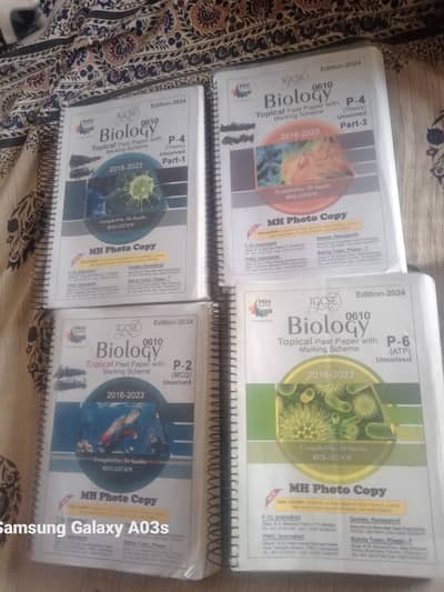 Set of 4 Biology  0610 topical I PAST PAERS IGCSC edition 2024