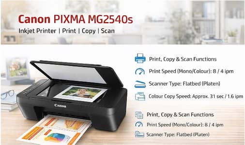 Canon pixma MG2540s inkjetprinter  ,printer