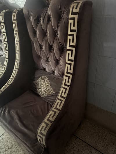 Wing back chair fancy sofa