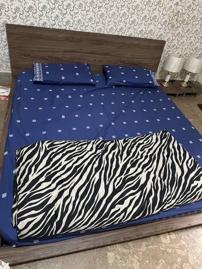 Low lying bed along with 6+ inches mattress