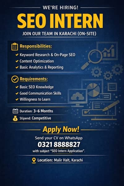 Hiring for Seo Intern, Need staff for Seo Intern, Job offer