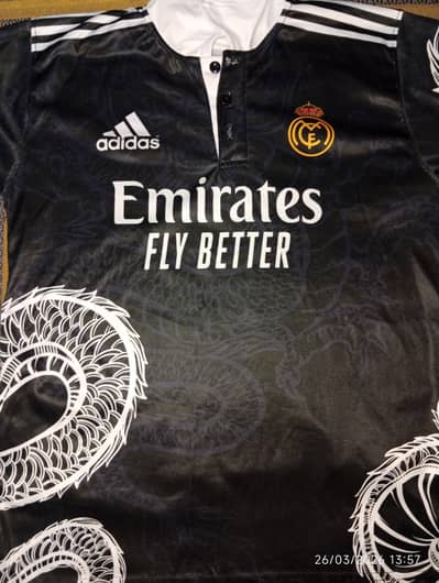 Ronaldo CR-7 Adidas black shirt,for boys and girls ,medium size