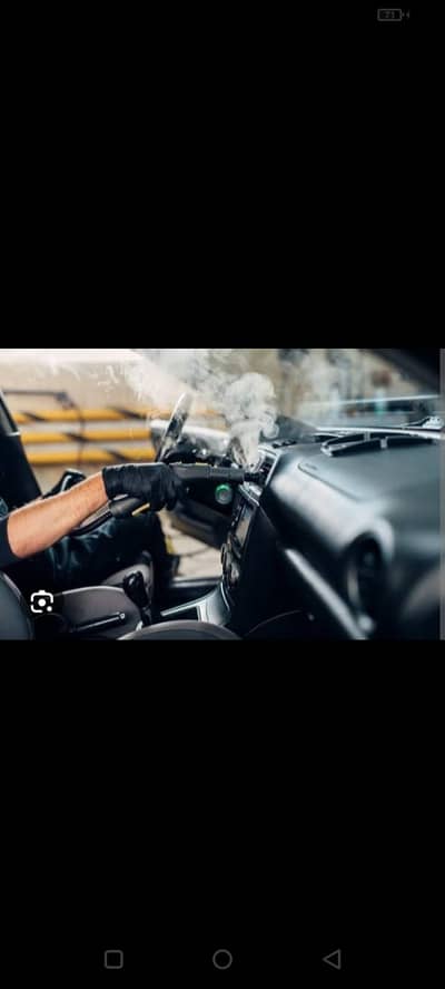 Car interior cleaning with ribbon polish service available door step