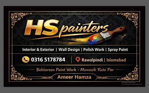 H. S. painters  Sirves Also. Available. In Rawalpindi Islamabad