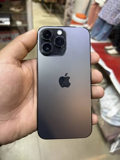 I phone 14 pro max 128 gb battery 94 water pak all ok exchang posible