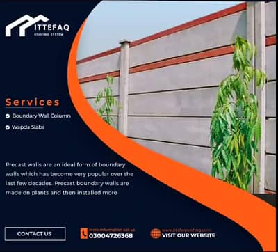 precast Boundry wall column ,planks , Girders and slabs