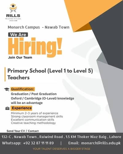 Pre School and Primary School Teacher